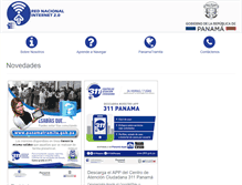 Tablet Screenshot of internetparatodos.gob.pa